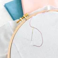 Cotton Hand Embroidery Fabric - Pale Gray -Olympus Handmade Store cosmo lecien cotton embroidery fabric hoop 1 1255aaa3 a558 4b4c 98c7 d3b5dd6d8777