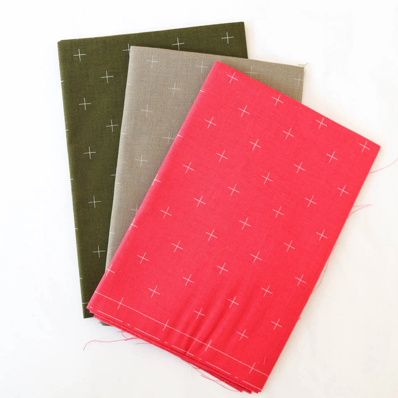 Hidamari Preprinted Sashiko Cloth - Kasuri (Crosses) 3 Hidamari Preprinted Sashiko Cloth - Kasuri (Crosses)