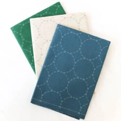 Hidamari Preprinted Sashiko Cloth - Maru-tsunagi (Circles)