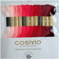 Cosmo Embroidery Floss Thread Pack - Red Camellia