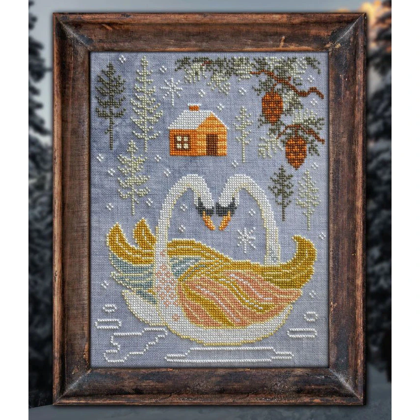 Year In The Woods Cross Stitch Pattern - The Swans (#2) 3 Year In The Woods Cross Stitch Pattern - The Swans (#2)