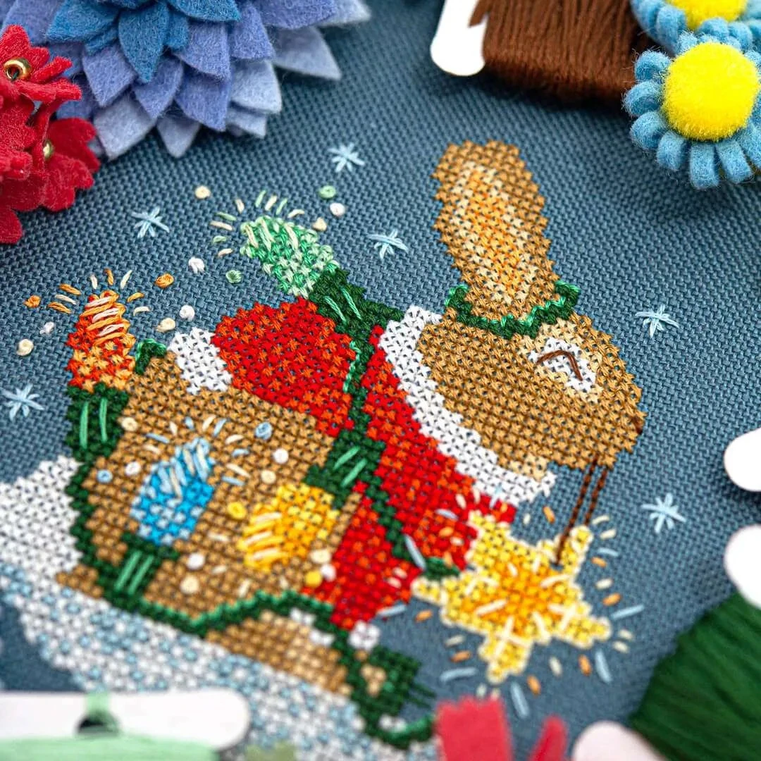 Rabbit's Bright Winter Night Cross Stitch Pattern 4 Rabbit's Bright Winter Night Cross Stitch Pattern - Image 2