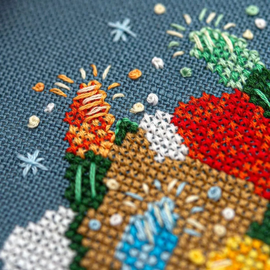 Rabbit's Bright Winter Night Cross Stitch Pattern 6 Rabbit's Bright Winter Night Cross Stitch Pattern - Image 4