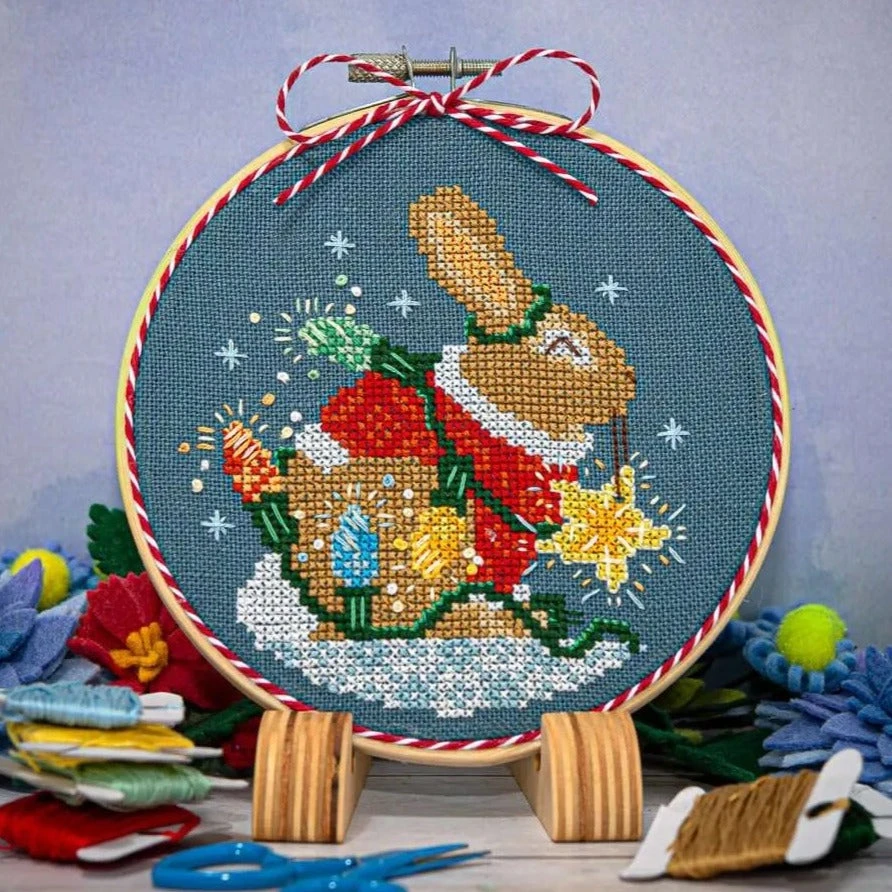 Rabbit's Bright Winter Night Cross Stitch Pattern 3 Rabbit's Bright Winter Night Cross Stitch Pattern
