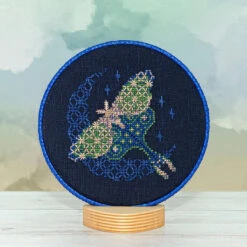 Moonlit Moth Cross Stitch Pattern