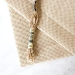 Cafe Mocha Country French Aida Cross Stitch Fabric -Olympus Handmade Store country french aida cross stitch fabric cafe mocha 14 count 3