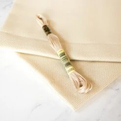 Latte Country French Aida Cross Stitch Fabric -Olympus Handmade Store country french aida cross stitch fabric latte 14 count 3