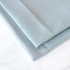 Rain Blue Country French Aida Cross Stitch Fabric