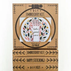 Take Good Care Hand Embroidery Kit -Olympus Handmade Store cozyblue hand embroidery kit take good care 01