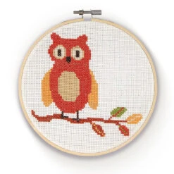 Woodland Creatures Cross Stitch Kit - Owl