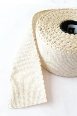 Scallop Edged Natural Aida Stitching Band - 2 Inches -Olympus Handmade Store cross stitch aida banding natural 50mm 3