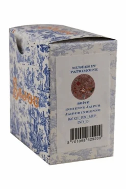 Round Box Cross Stitch Kit - Jaipur -Olympus Handmade Store cross stitch kit jaipur indienne fabric round box