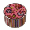 Round Box Cross Stitch Kit - Pink Bangalore -Olympus Handmade Store cross stitch kit pink bangalore round box 0