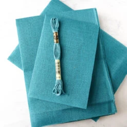 Riviera Aqua Linen Cross Stitch Fabric -Olympus Handmade Store cross stitch linen riviera aqua 28 count 4