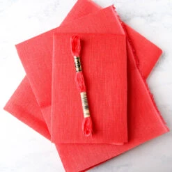 Riviera Coral Linen Cross Stitch Fabric -Olympus Handmade Store cross stitch linen riviera oral 28 count 4