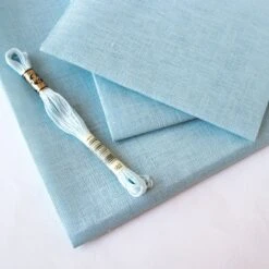 Touch Of Blue Linen Fabric - 28 Count -Olympus Handmade Store cross stitch linen touch of blue 28 count 3