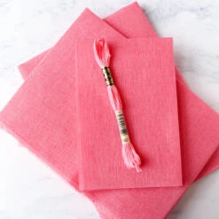 Tropical Pink Linen Cross Stitch Fabric -Olympus Handmade Store cross stitch linen tropical pink 28 count 3