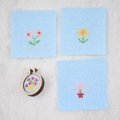 Bunch Of Flowers Mini Cross Stitch Kit In A Matchbox -Olympus Handmade Store d86a927d91fee4556132e67a8739ada1e709c5ff581c1c978ca0541c3d567436