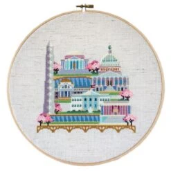Pretty Little Washington D.C. Cross Stitch Pattern