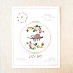 Lazy Day Sloth Cross Stitch Pattern 10 Lazy Day Sloth Cross Stitch Pattern -Olympus Handmade Store dear sukie modern cross stitch pattern 15