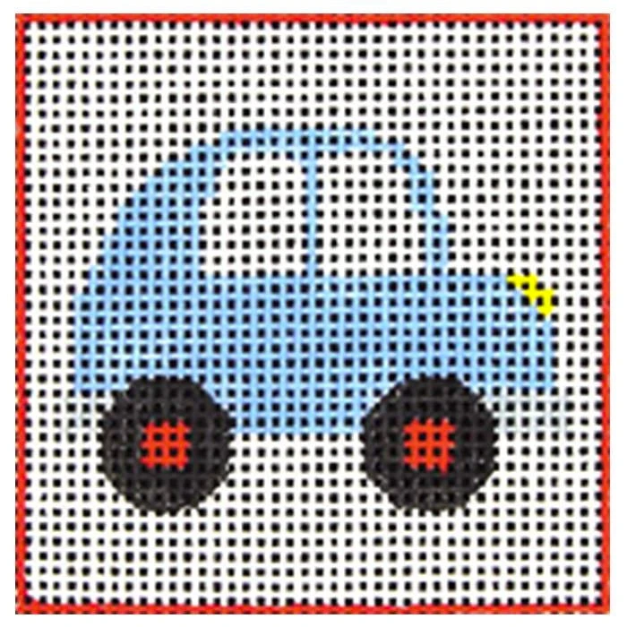 Beginner Needlepoint Kit - Blue Car 3 Beginner Needlepoint Kit - Blue Car