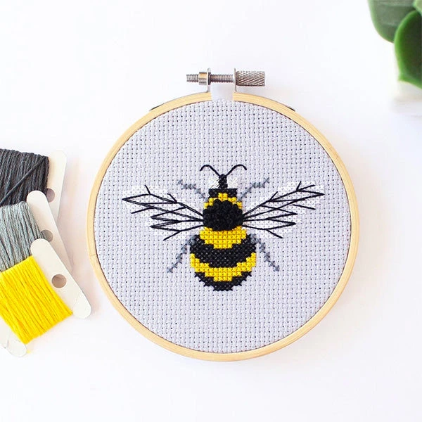 Bumblebee Mini Cross Stitch Kit 3 Bumblebee Mini Cross Stitch Kit