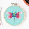 Dragonfly Mini Cross Stitch Kit -Olympus Handmade Store diana watters handmade cross stitch kit dragonfly 01