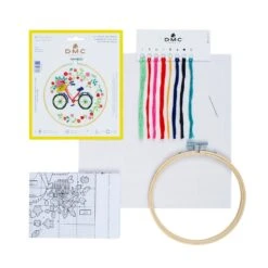 DMC Cross Stitch Kit - Bicycle -Olympus Handmade Store dmc cross stitch kit bicycle 03