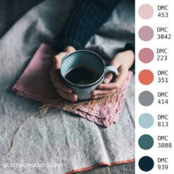 DMC Embroidery Floss Color Palette - Cozy Cuppa -Olympus Handmade Store dmc embroidery floss color palette pack cozy cuppa 6