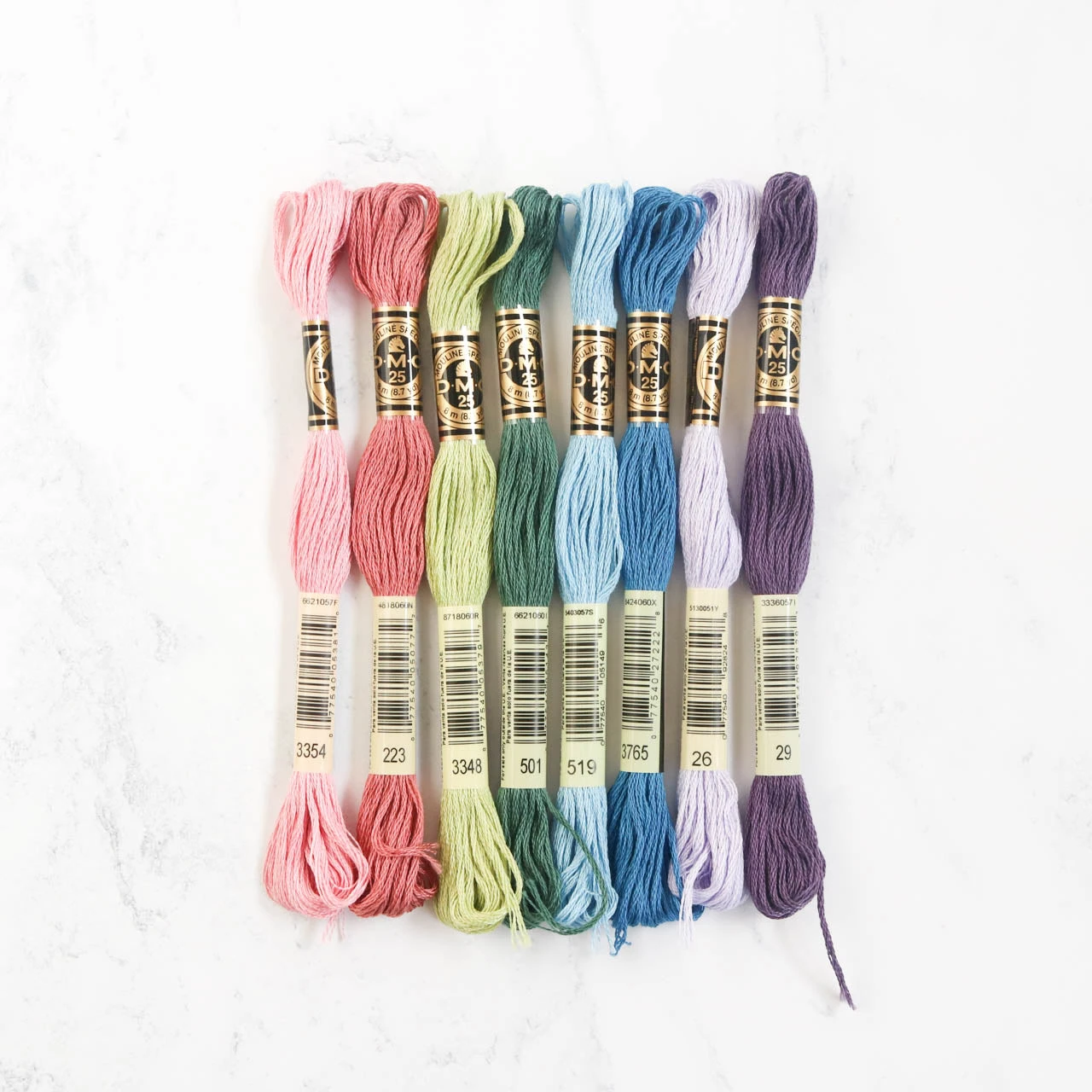 DMC Embroidery Floss Color Palette - Moody Succulent 3 DMC Embroidery Floss Color Palette - Moody Succulent
