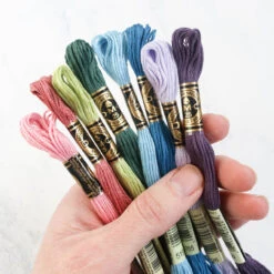 DMC Embroidery Floss Color Palette - Moody Succulent 12 DMC Embroidery Floss Color Palette - Moody Succulent -Olympus Handmade Store dmc embroidery floss color palette pack moody succulent 5
