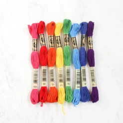 DMC Embroidery Floss Color Palette - Rainbow Bright