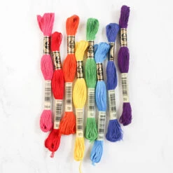 DMC Embroidery Floss Color Palette - Rainbow Bright -Olympus Handmade Store dmc embroidery floss color palette pack rainbow bright 3