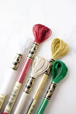 DMC Light Effects Metallic Embroidery Floss - Holiday Sparkle Pack -Olympus Handmade Store dmc light effects metallic holiday sparkle pack 4