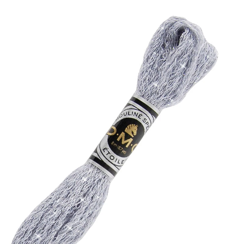 DMC C318 Mouliné Étoile Shimmer Embroidery Floss - Light Steel Gray 3 DMC C318 Mouliné Étoile Shimmer Embroidery Floss - Light Steel Gray