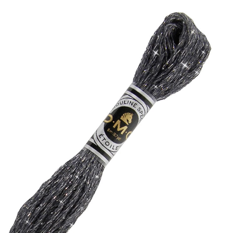 DMC C3799 Mouliné Étoile Shimmer Embroidery Floss - Very Dark Pewter Gray 3 DMC C3799 Mouliné Étoile Shimmer Embroidery Floss - Very Dark Pewter Gray