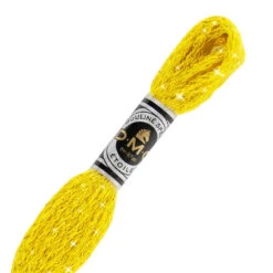 DMC C444 Mouliné Étoile Shimmer Embroidery Floss - Dark Lemon