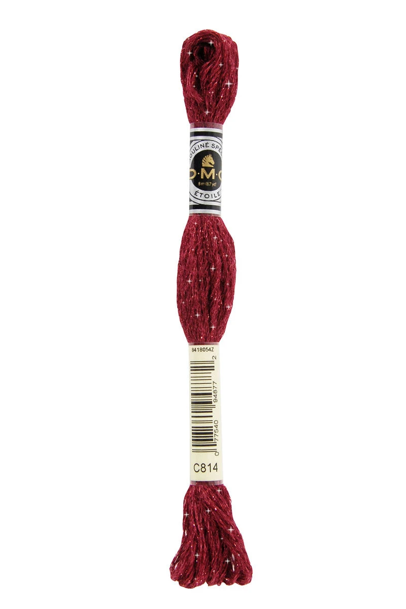 DMC C814 Mouliné Étoile Shimmer Embroidery Floss - Dark Garnet 4 DMC C814 Mouliné Étoile Shimmer Embroidery Floss - Dark Garnet - Image 2