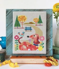 Dog Park Cross Stitch Pattern -Olympus Handmade Store dog park 02