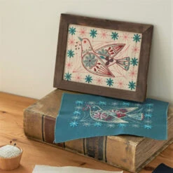 Dove With Flowers Hand Embroidery Kit - Vintage Blue -Olympus Handmade Store dove 01 72f16535 ce07 4f74 a11f 848b81af8a8e