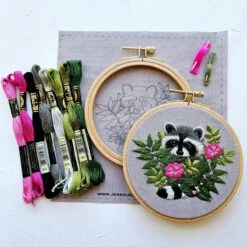 Raccoon Hand Embroidery Kit -Olympus Handmade Store download 11