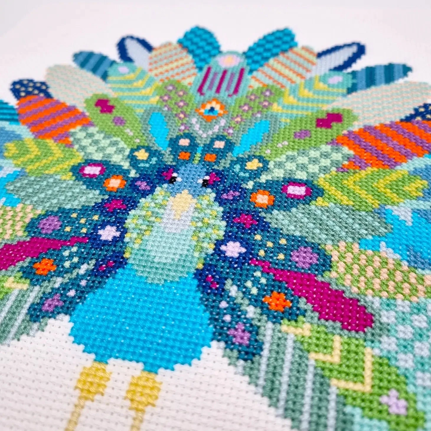Mandala Peacock Cross Stitch Pattern 4 Mandala Peacock Cross Stitch Pattern - Image 2