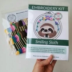 Smiling Sloth Hand Embroidery Kit 9 Smiling Sloth Hand Embroidery Kit -Olympus Handmade Store download 14