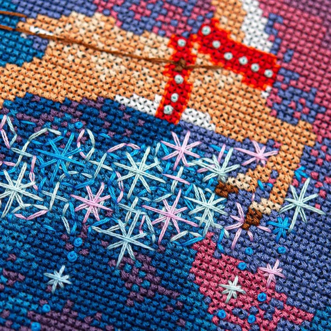 Santa's Moonlit Ride Cross Stitch Pattern 6 Santa's Moonlit Ride Cross Stitch Pattern - Image 4