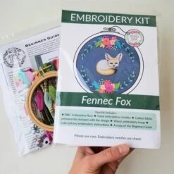 Fennec Fox Hand Embroidery Kit -Olympus Handmade Store download 2