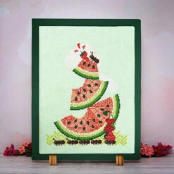 Watermelon Crawl Cross Stitch Pattern