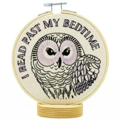 I Read Past My Bedtime Hand Embroidery Kit