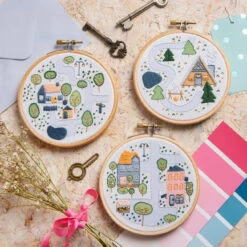 Mini Hand Embroidery Kit - Town Houses -Olympus Handmade Store download 2 14460028 9a34 4331 a566 84d0a0177e4a
