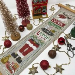 Jolly Christmas Bell Pull Cross Stitch Pattern