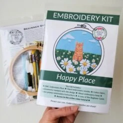 Happy Cat Hand Embroidery Kit -Olympus Handmade Store download 5